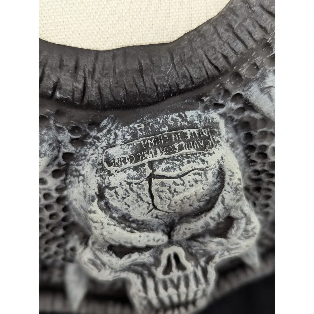 Vintage Rubie's Costume Co Inc Latex Skull & Spikes Collar Halloween Horror